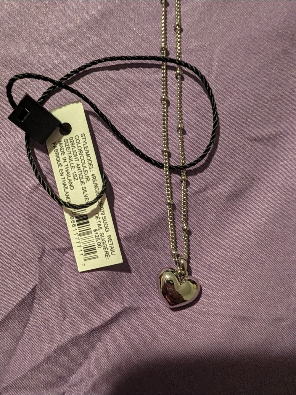 Marc Jacobs Heart Pendant Necklace in Silver